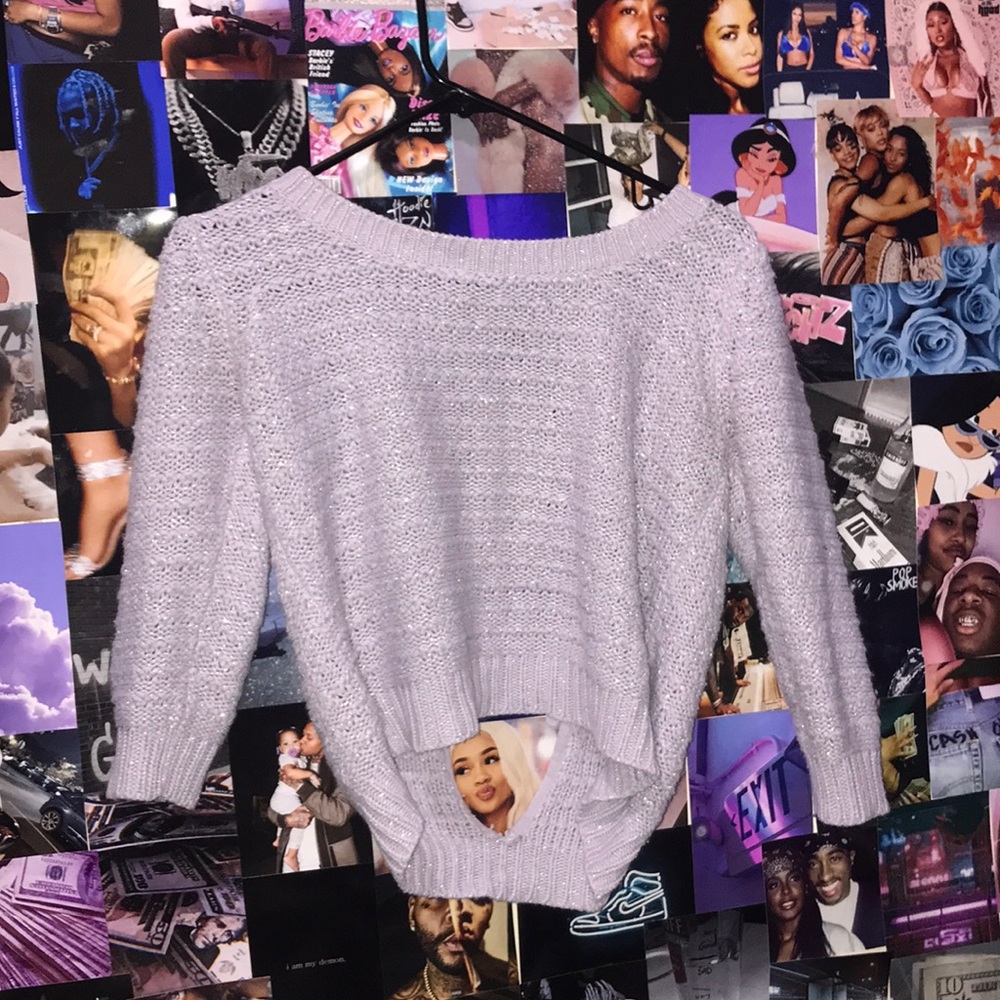 Cropped Openbacked sweater